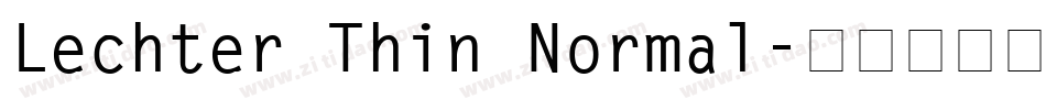 Lechter Thin Normal字体转换